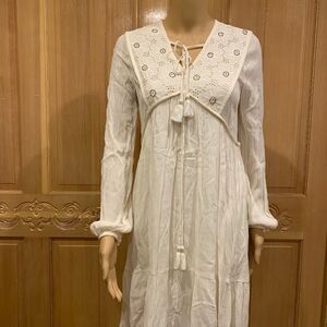 Knox Rose Boho Vanilla Long Sleeve Dress